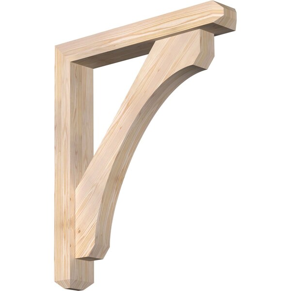 Ekena Millwork Legacy Craftsman Smooth Bracket w/ Offset Brace, Douglas Fir, 5 1/2"W x 34"D x 40"H BKT0604X34X40LEC04SDF - main